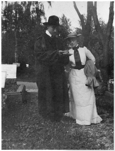 Andre Gide og Maria van Rysselberghe, Weimar, Tyskland, 1903 af French Photographer